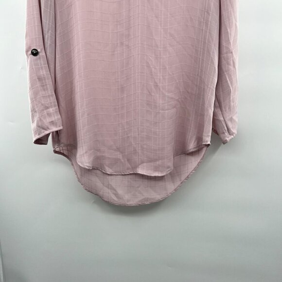 Maurices Women's Pullover Textured 3/4 Roll Tab Sleeve Top Mauve Size XS - Picture 5 of 9